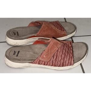 Earth Origins Women’s Peach‎ Suede Comfort Slide Sandals Size 9M